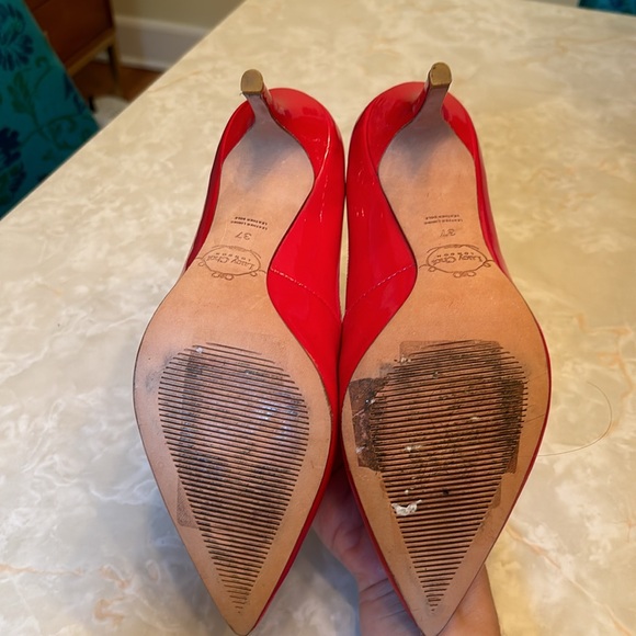 Lucy Choi London NIB fire engine red patent leather heels - Picture 5 of 6